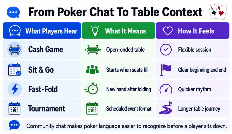 Poker chat terms table guide
