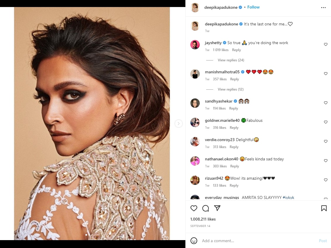 IG account of Deepika Padukone