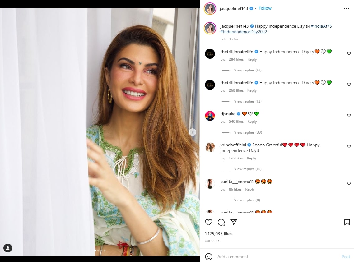 IG account of Jacqueline Fernandez