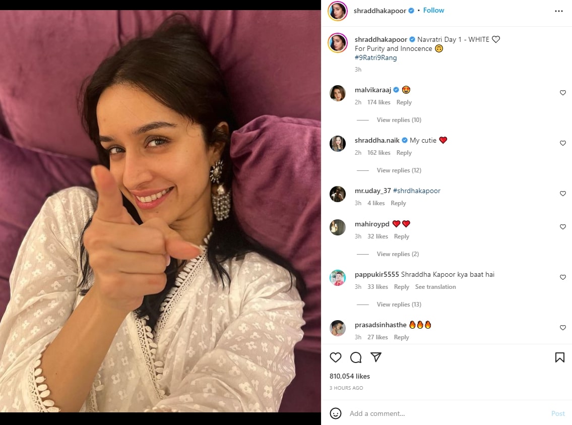 IG account of Shraddha Kapoor